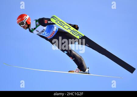 Preview of the 70th Four Hills Tournament 2021/22 Markus EISENBICHLER (GER), jump, action, ski jumping, 69th International Four Hills Tournament 2020/21. Qualification for the New Year's competition in Garmisch Partenkirchen on December 31, 2020. Stock Photo