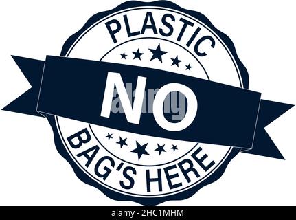 no Plastic Bags here Icon - No BHA Vector, Sign and Symbol for Design, Presentation, Website or Apps Elements Stock Vector