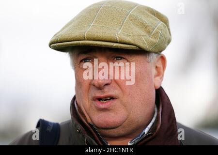 File photo dated 09-11-2021 of Trainer Paul Nicholls. Past winners Clan Des Obeaux and Frodon spearhead Paul Nicholls' bid for a 13th success in the Ladbrokes King George VI Chase after nine horses were declared for the Kempton showpiece on Boxing Day. Issue date: Thursday December 23, 2021. Stock Photo