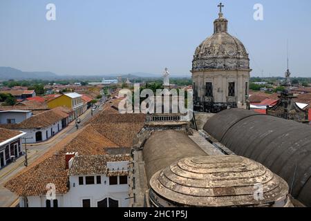 Nicaragua Granada - Iglesia Nuestra Senora de Las Mercedes all-round view from church tower Stock Photo