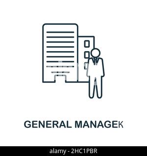 General Manager icon. Line element from company management collection. Linear General Manager icon sign for web design, infographics and more. Stock Vector