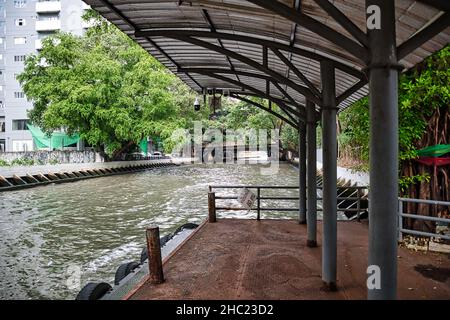 Bangkok, Thailand 12.03.2021 Witthayu boat platform Stock Photo