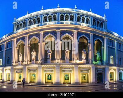 BAKU, AZERBAIJAN - JUNE 6, 2018: Nizami Museum of Azerbaijan Literature building in Baku, Azerbaijan Stock Photo