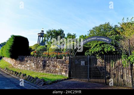 Burns Memorial in Burn Heritage Park themed to Poet Robert Burns - Alloway, Ayr, Ayrshire, Scotland. 22nd of July 2021 Stock Photo