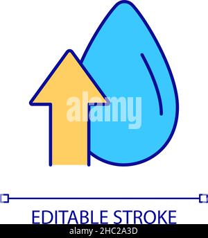 Water drop RGB color icon Stock Vector