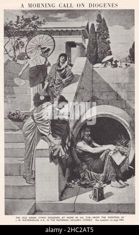 Diogenes, Greek philosopher in his home Stock Photo - Alamy
