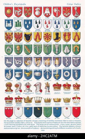 Vintage illustrations of 'A Pageant of Heraldry' - A colour gallery of ...