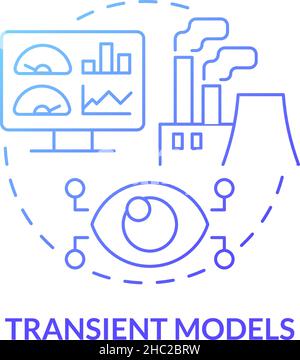 Transient models blue gradient concept icon Stock Vector