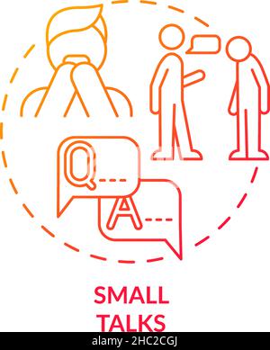Small talk red gradient concept icon Stock Vector
