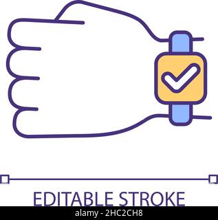Smartwatch RGB color icon Stock Vector