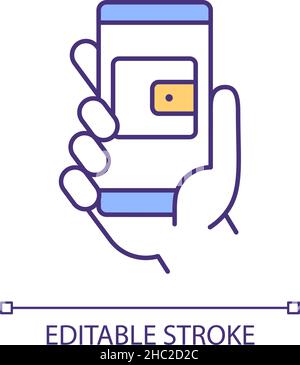 E wallet RGB color icon Stock Vector
