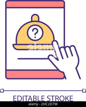 Online order RGB color icon Stock Vector