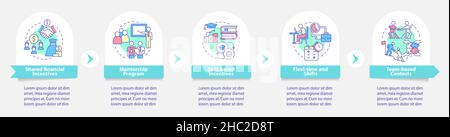 Incentivising teamwork round infographic template Stock Vector