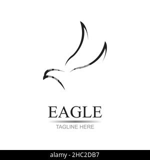 eagle logo vector illustration design template - vector Stock Vector