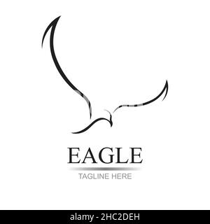 eagle logo vector illustration design template - vector Stock Vector