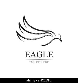 eagle logo vector illustration design template - vector Stock Vector