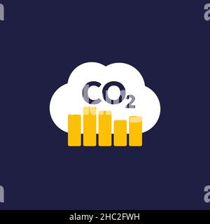 carbon emissions levels vector icon for web Stock Vector