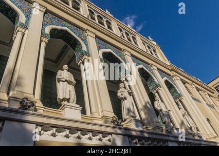 BAKU, AZERBAIJAN - JUNE 18, 2018: Nizami Museum of Azerbaijan Literature building in Baku, Azerbaijan Stock Photo