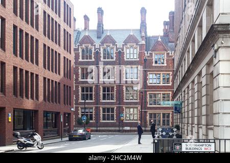 Street scene on Southampton Buildings, London WC2, England, UK. Stock Photo