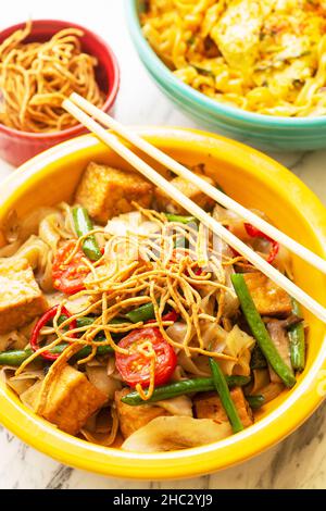 Hangover Noodles, and Northern Thai Curry Niidles Stock Photo