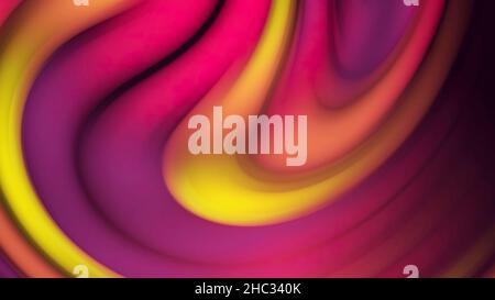 Abstract twisted gradient background with colorful blurred moving lines, seamless loop. Abstract futuristic design of bended bright stripes. Stock Photo