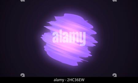 Abstract blue energy ball on black background. Energy appearance. Plasma effect. Animation of energy ball on black background. Sphere 3d flame ball. Stock Photo