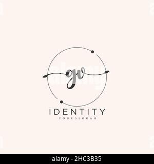 GV Handwriting logo vector art of initial signature, wedding, fashion, jewerly, boutique, floral and botanical with creative template for any company Stock Vector