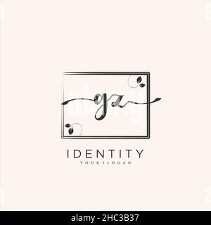 GZ Handwriting logo vector art of initial signature, wedding, fashion, jewerly, boutique, floral and botanical with creative template for any company Stock Vector