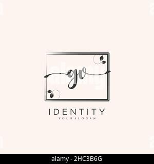 GV Handwriting logo vector art of initial signature, wedding, fashion, jewerly, boutique, floral and botanical with creative template for any company Stock Vector