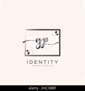 GP Handwriting logo vector art of initial signature, wedding, fashion, jewerly, boutique, floral and botanical with creative template for any company Stock Vector