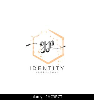GP Handwriting logo vector art of initial signature, wedding, fashion, jewerly, boutique, floral and botanical with creative template for any company Stock Vector