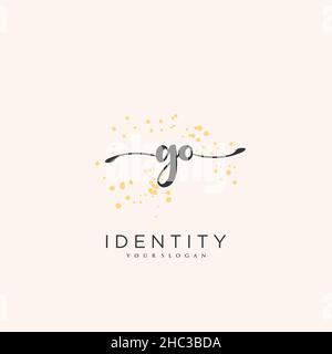 GO Handwriting logo vector art of initial signature, wedding, fashion, jewerly, boutique, floral and botanical with creative template for any company Stock Vector