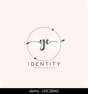 GC Handwriting logo vector art of initial signature, wedding, fashion, jewerly, boutique, floral and botanical with creative template for any company Stock Vector