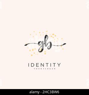 GB Handwriting logo vector art of initial signature, wedding, fashion, jewerly, boutique, floral and botanical with creative template for any company Stock Vector