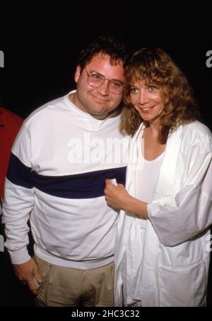 Stephen Furst and wife Lorraine Wright attend the premiere of A Fine Mess' on March 19, 1986 at the Comedy Store in Hollywood, California  Credit: Ralph Dominguez/MediaPunch Stock Photo