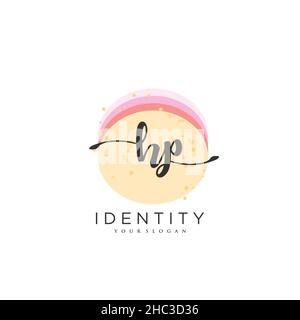 HP Handwriting logo vector art of initial signature, wedding, fashion, jewerly, boutique, floral and botanical with creative template for any company Stock Vector