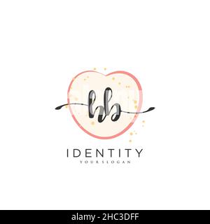 HB Handwriting logo vector art of initial signature, wedding, fashion, jewerly, boutique, floral and botanical with creative template for any company Stock Vector
