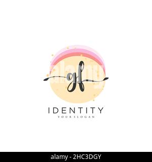 GF Handwriting logo vector art of initial signature, wedding, fashion, jewerly, boutique, floral and botanical with creative template for any company Stock Vector