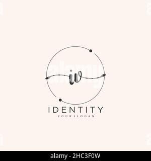 IV Handwriting logo vector art of initial signature, wedding, fashion, jewerly, boutique, floral and botanical with creative template for any company Stock Vector