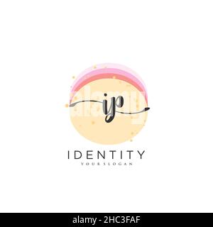 IP Handwriting logo vector art of initial signature, wedding, fashion, jewerly, boutique, floral and botanical with creative template for any company Stock Vector