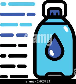 Water drop simple flat icon. Clean spring or purified water. Logo for water delivery service. Vector illustration line design style for web, mobile an Stock Vector