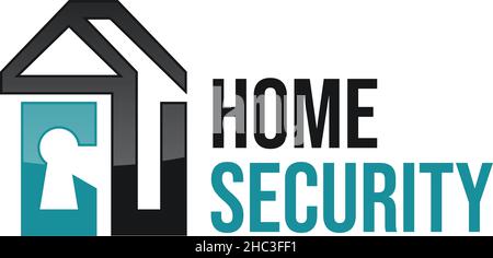 Modern design HOME SECURITY house logo design Stock Vector