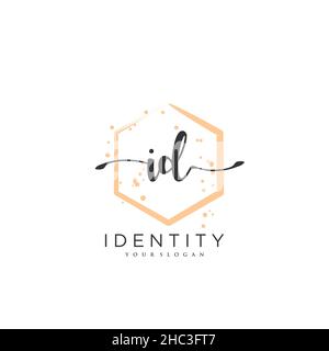 ID Handwriting logo vector art of initial signature, wedding, fashion, jewerly, boutique, floral and botanical with creative template for any company Stock Vector