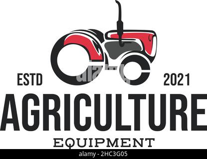 Modern AGRICULTURE EQUIPMENT farm logo design Stock Vector