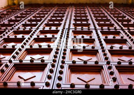 Duomo Door in Milan, Italy Stock Photo