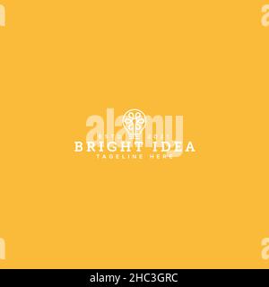 Modern design BRIGHT IDEA brain smart logo design Stock Vector