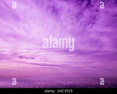 Pastel colors of pink and purple sky. Abstract background of multicolored blurred clouds Stock Photo