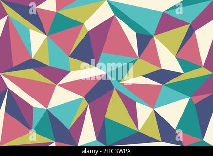 Vector geometric polygon pattern. Modern vector pattern with colorful polygons. Polygons texture. Modern background. Stock Vector