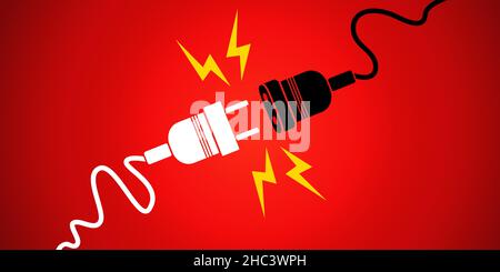 Vector vintage poster with electric elements. Electric charge. Stock Vector