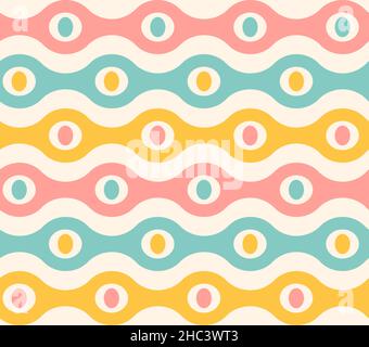 Vector vintage seamless abstract pattern. Vector pattern for holidays in retro style. Retro abstract texture. Stock Vector